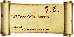 Törzsök Barna névjegykártya