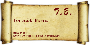 Törzsök Barna névjegykártya